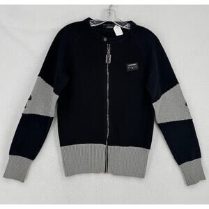 Philipp Plein Homme Black Skull Sleeve Zip Sweater Jacket Sz XL Limited Edition